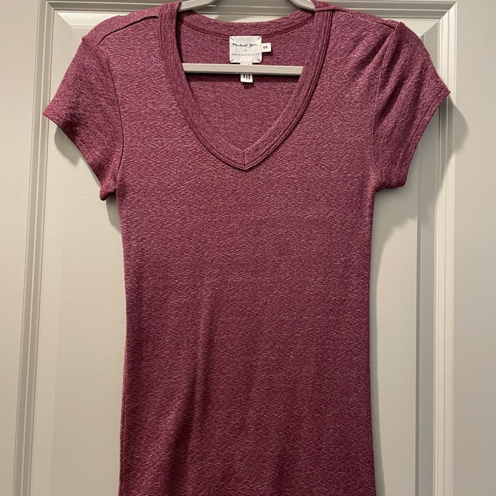Anthropologie maroon/burgundy shirt
